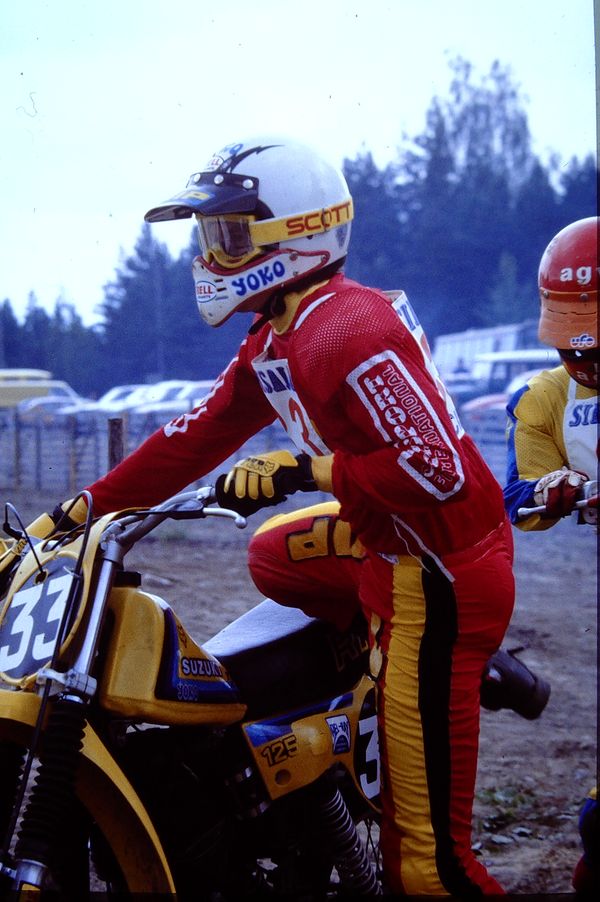 Jukka Jana Penttilä MP-Lehti varusteissa Salo GP-125cc 1980